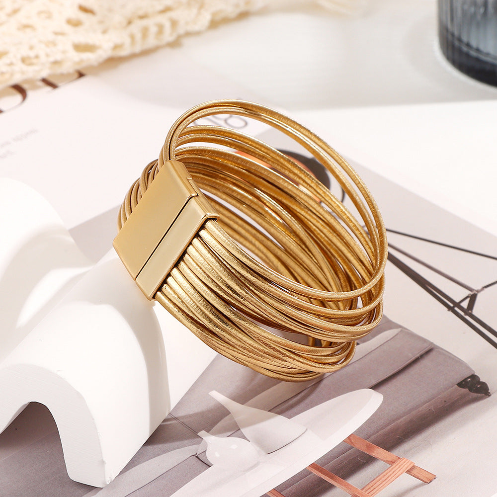 Manchette Tresse — bracelet multiliens — photographie fournisseur, vue 7