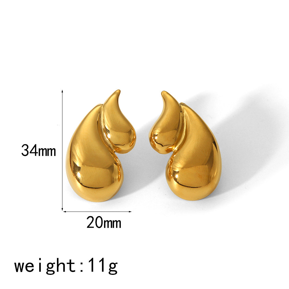 Boucles Goutte finition dorée