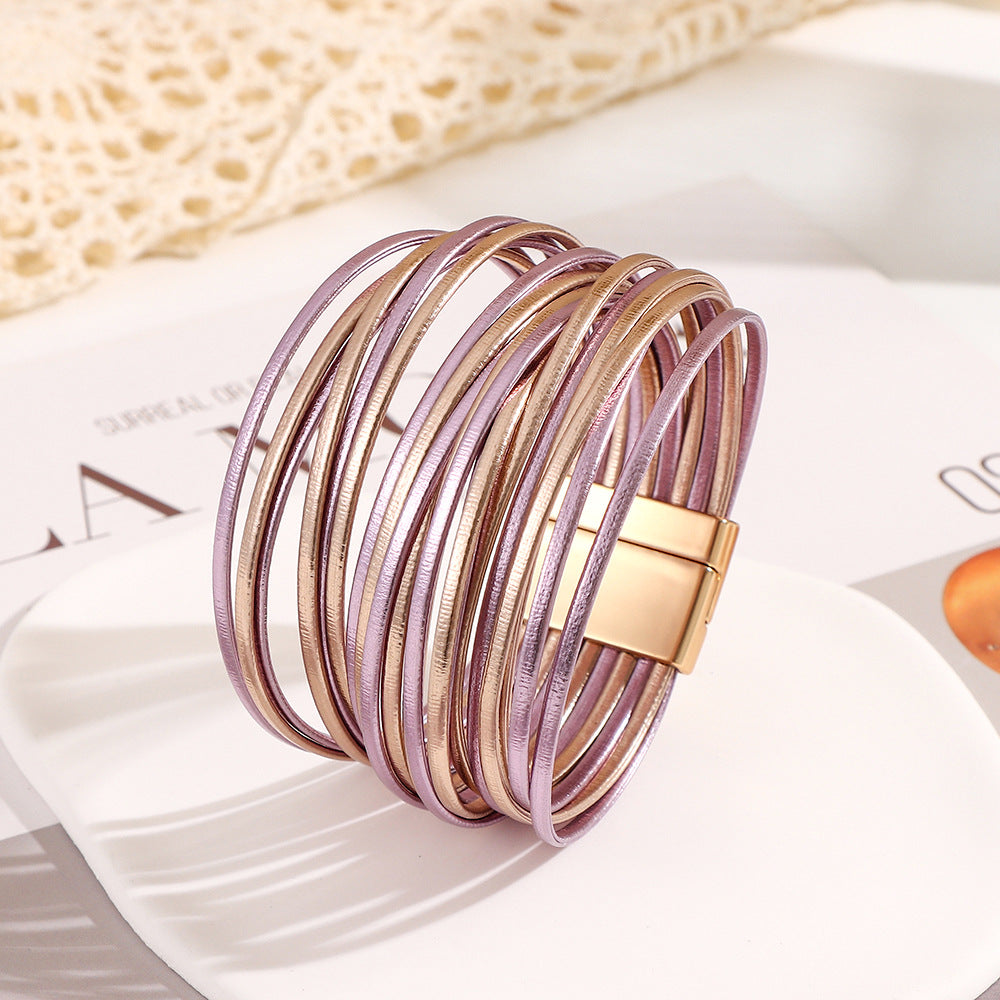 Manchette Tresse — bracelet multiliens — photographie fournisseur, vue 12