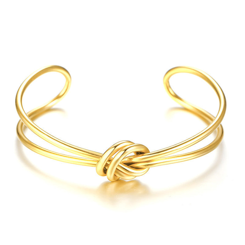 Bracelet Nœud — jonc doré — photographie fournisseur, vue 2