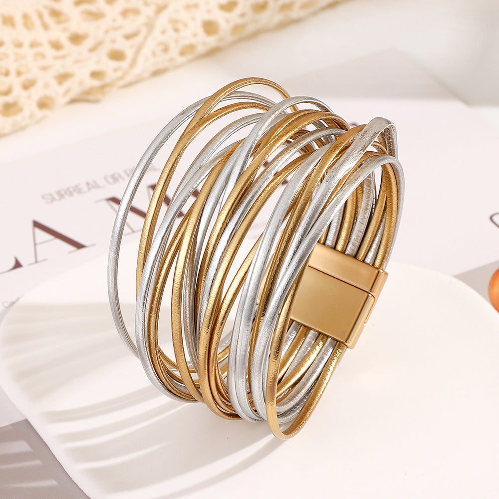 Manchette Tresse — bracelet multiliens — photographie fournisseur, vue 8
