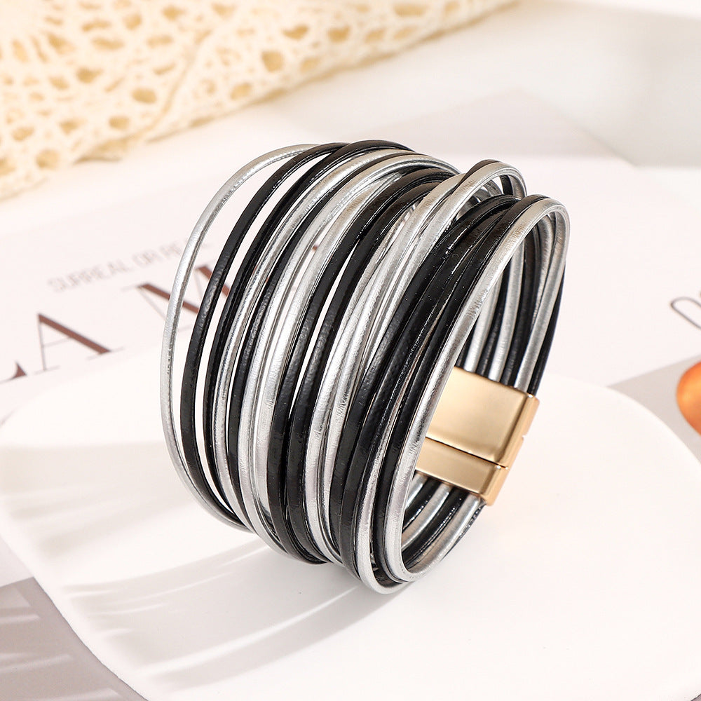 Manchette Tresse — bracelet multiliens — photographie fournisseur, vue 11