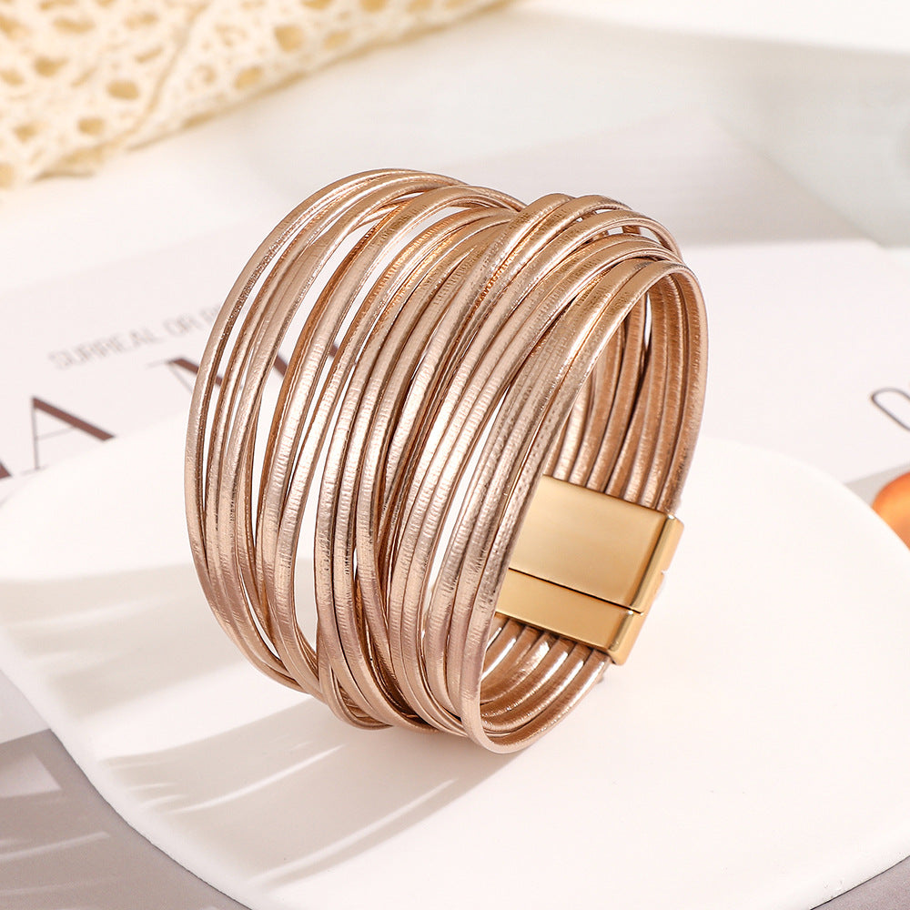Manchette Tresse — bracelet multiliens — photographie fournisseur, vue 5