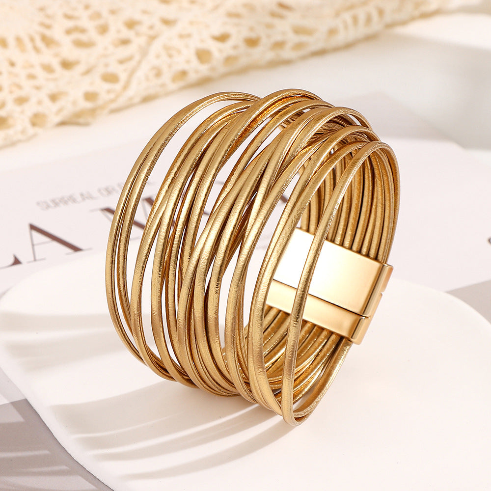 Manchette Tresse — bracelet multiliens — photographie fournisseur, vue 2