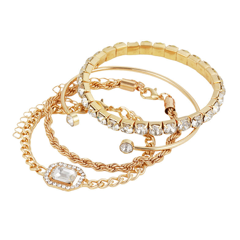Lot de quatre bracelets Cristal fantaisie — photographie 4