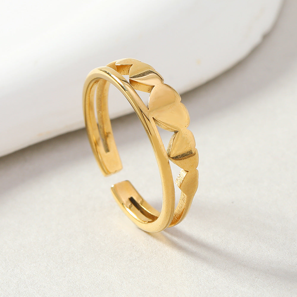 Bague Cœur finition dorée