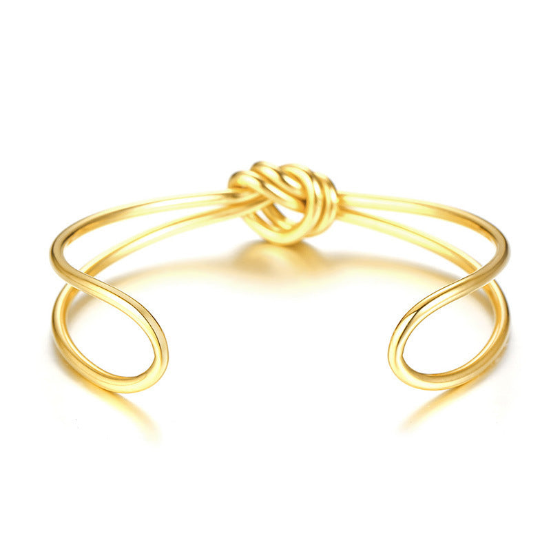 Bracelet Nœud — jonc doré — photographie fournisseur, vue 4