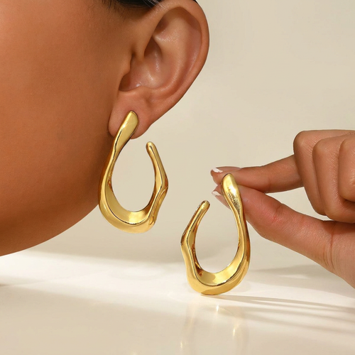 Boucles d’oreilles géométriques – visuel propre