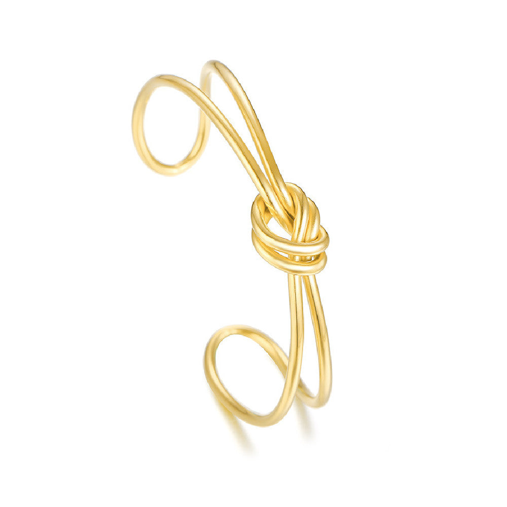 Bracelet Nœud — jonc doré — photographie fournisseur, vue 3