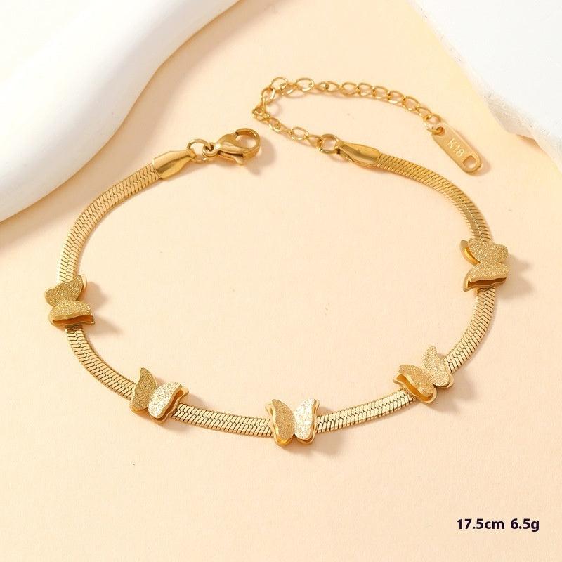 Bracelet Papillon doré avec mesures