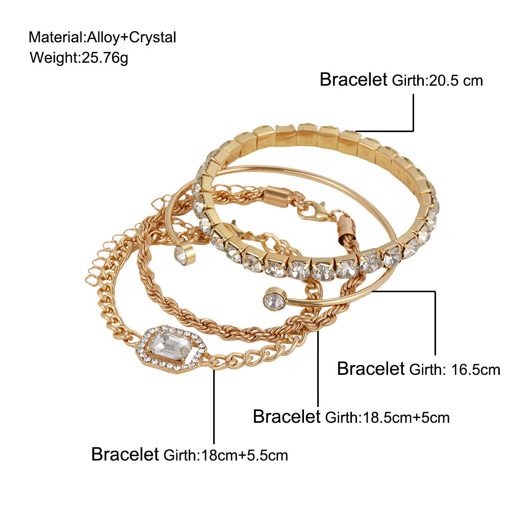 Lot de quatre bracelets Cristal fantaisie — photographie 5