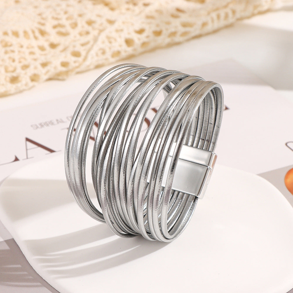 Manchette Tresse — bracelet multiliens — photographie fournisseur, vue 9